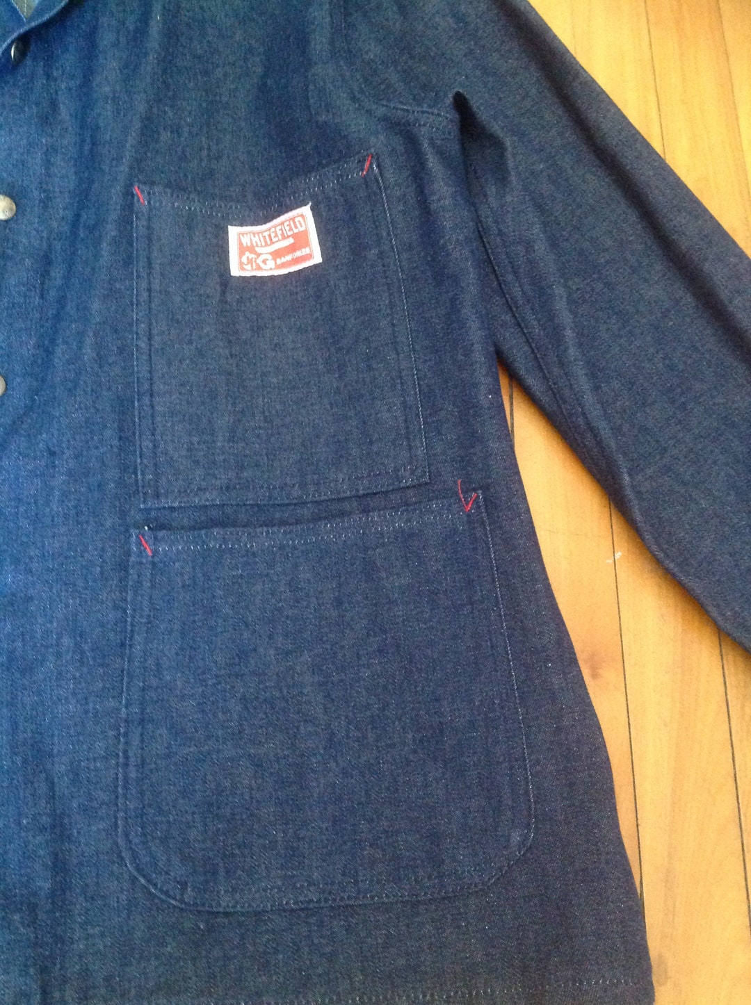 Sanforized Denim Chore Jacket ~ Vintage NOS Whitefield Dark