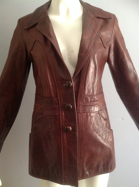 Alberta Ferretti Brown ethnic frayed leather jacket Alberta Ferretti Brown ethnic frayed leather jacket