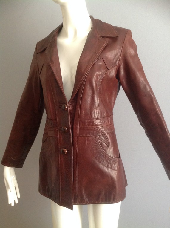 Alberta Ferretti Brown ethnic frayed leather jacket Alberta Ferretti Brown ethnic frayed leather jacket