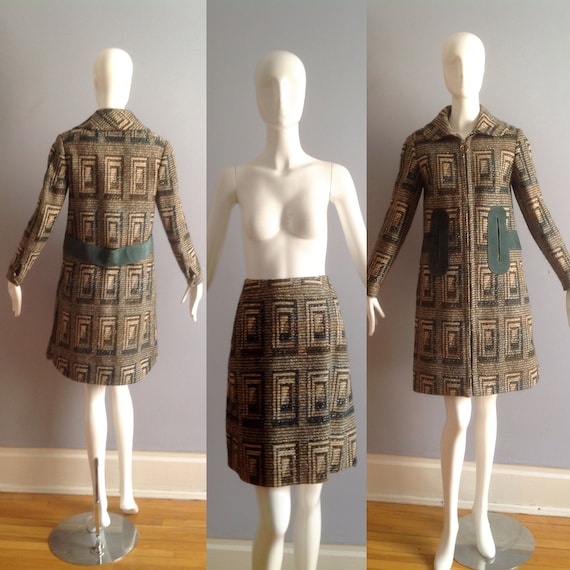 Vintage 60s Pierre Cardin Paris Mod Wool Coat and