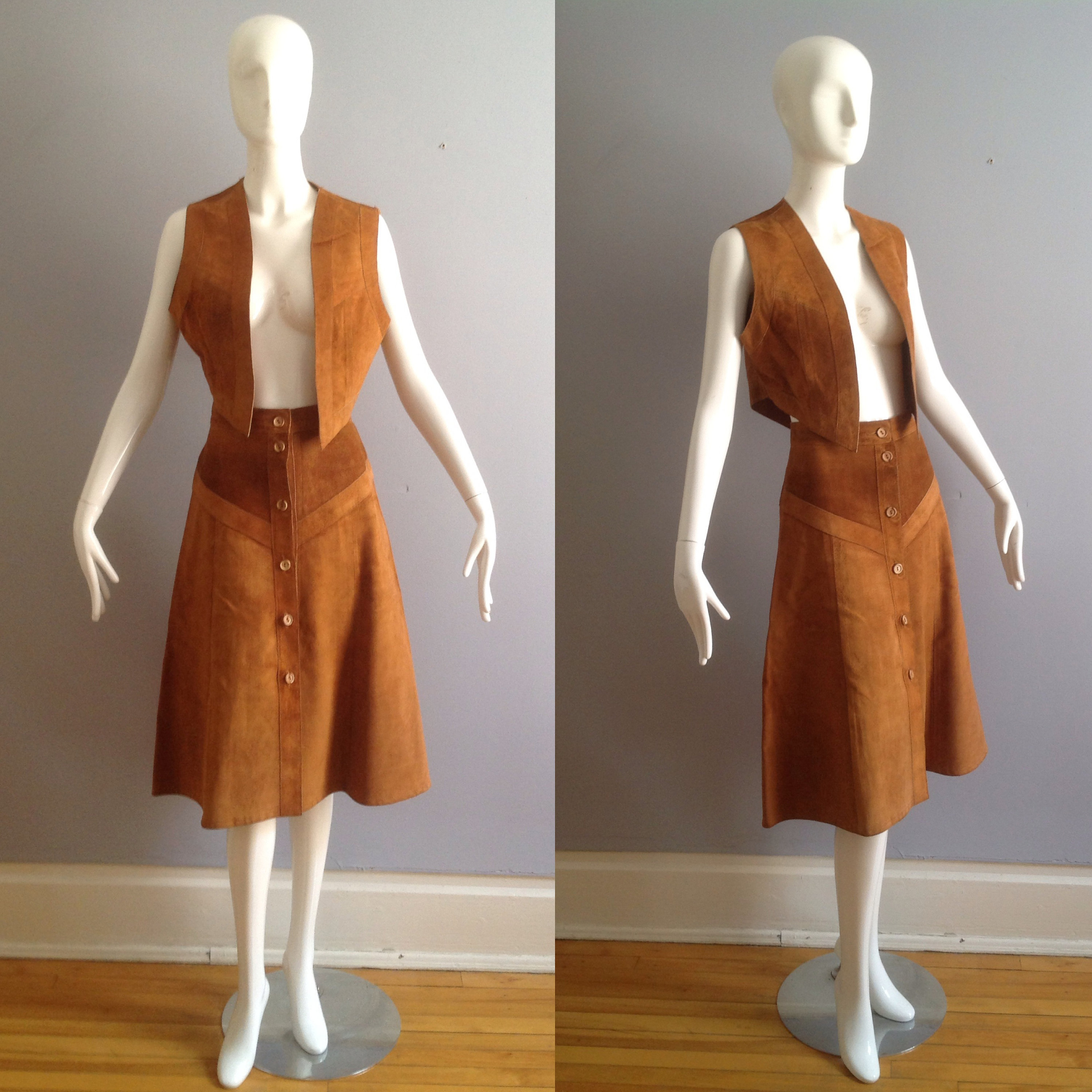 70s vest skirt set deals