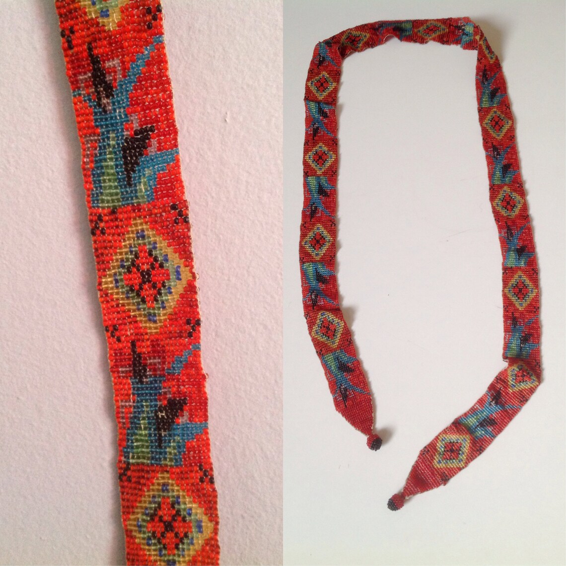 Antique Seed Bead Belt Very Rare Vintage Native Waist Wrap Etsy.de