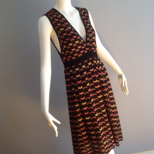 Vintage MISSONI Knit Dress Metallic Lurex Sleeveless Tank Midi Made In Italy Designer Dress image 6