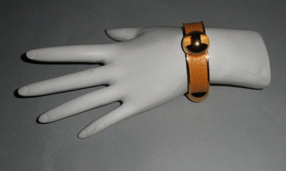 Authentic Hermes Vintage Grands H Logos Yellow Br… - image 2