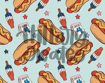 You Look Like the Fourth of July | Holiday | Seamless Pattern