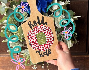 Alabama | Football Cutting Board | Kitchen Decor