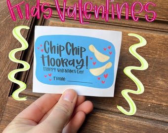 DIGITAL | Kids Class Valentine Card | Chip Chip Hooray | Chip Valentines
