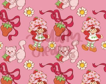 Berry Cute| Strawberry Girl | Seamless Pattern