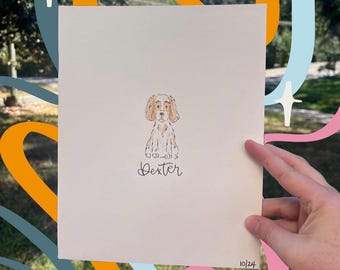 Custom Pet Portrait | Pet Watercolor | Watercolor