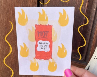 DIGITAL | Valentine Card | No You're Hot | Hot Sauce