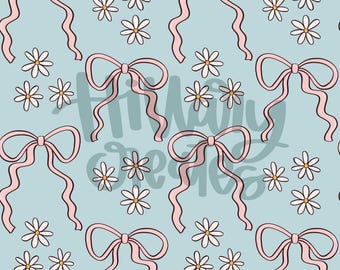 Dainty Bows| Daisy | Seamless Pattern