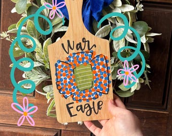 Auburn | Football Cutting Board | Kitchen Decor