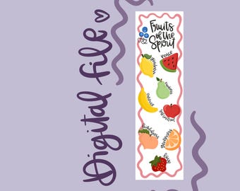 DIGITAL ITEM | Fruits of Spirit | Printable Bookmarks