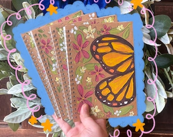 Floral Butterfly Journal | Hand Painted Journal