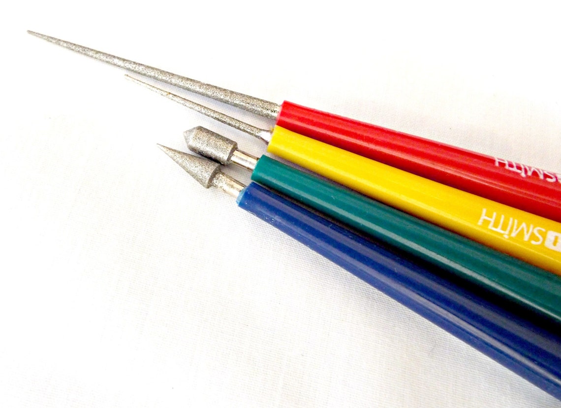 Diamond Bead Reamers Set of 4 Reamers Smooth Bead Holes - Etsy