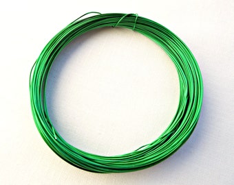 0.5mm Green Copper Wire, 15 Metre Coil of Emerald Green Wire for Wrapping, Jewelry, Mixed Media, Hair Crafts, UK Shop