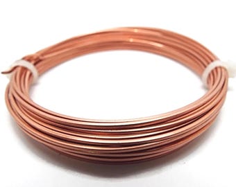 1mm Square Copper Wire, 4 Metre Coil for Wire Wrapping and Jewellery Making