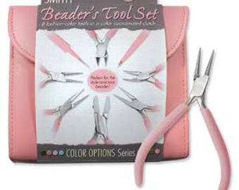 8 Pc Tool Kit, 8 Color Choices, 6 Pliers, 2 Tweezers, Jewelry Plier Set, Plier Tool Kit, Bent Chain, Chain Nose, Round Nose, UK Seller