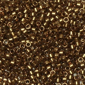 5g Miyuki Delica Metallic Light Bronze 0022L, Approx 1000, Top Quality Japanese Seed Beads, Loom Beading, UK Shop