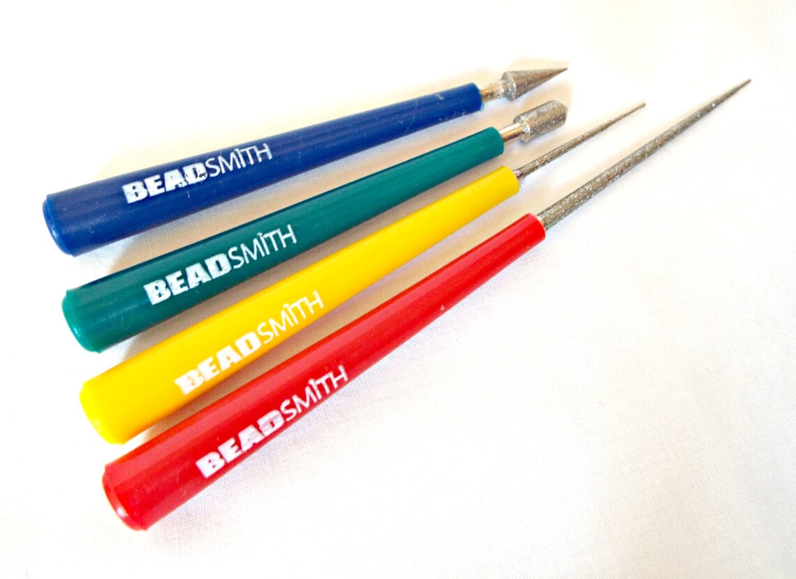 Diamond Bead Reamers Set of 4 Reamers Smooth Bead Holes Etsy