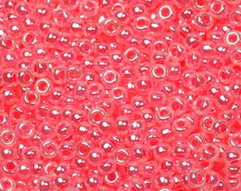 Miyuki Seed Beads, Ceylon Carnation Pink 535, 10g, 1100 Beads, Size 11/0, Quality Japanese Seed Beads, Beading Supplies, UK Shop