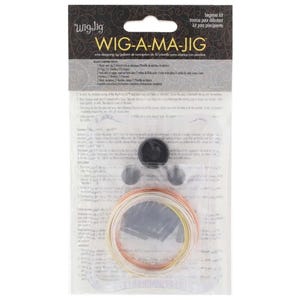 May include: A Wig-A-Ma-Jig beginner kit for wire designing. The package includes a black jig, small black pegs, and a coil of colourful wires. The package has the text "Wig-A-Ma-Jig" and "beginner kit" printed on it.