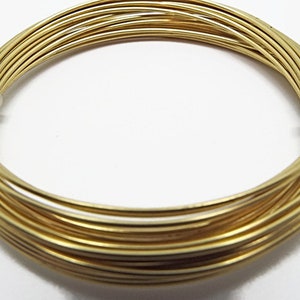 1.5mm Round Brass Wire, Non Tarnish, 15 Gauge, 1.75 Metres, For Wire Wrapping Art, Jewelry and Mixed Media Crafts, UK Shop