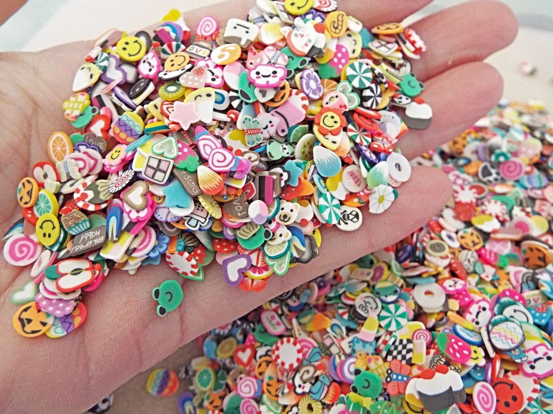 1000 Clay Slices Polymer Clay Mixed Designs Animal Slices Etsy