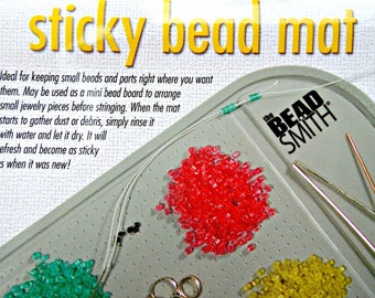 19cm Sticky Bead Mat Beading Tool, BeadSmith Jewelry Making Mat, Beading Supplies, No Spill Beads, UK Shop