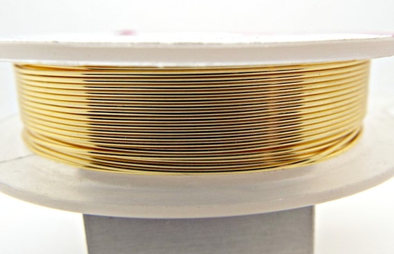 22 Gauge Gold Wire, 10 Metres, 0.6mm Wire, Gold Jewelry Wire, Gilt