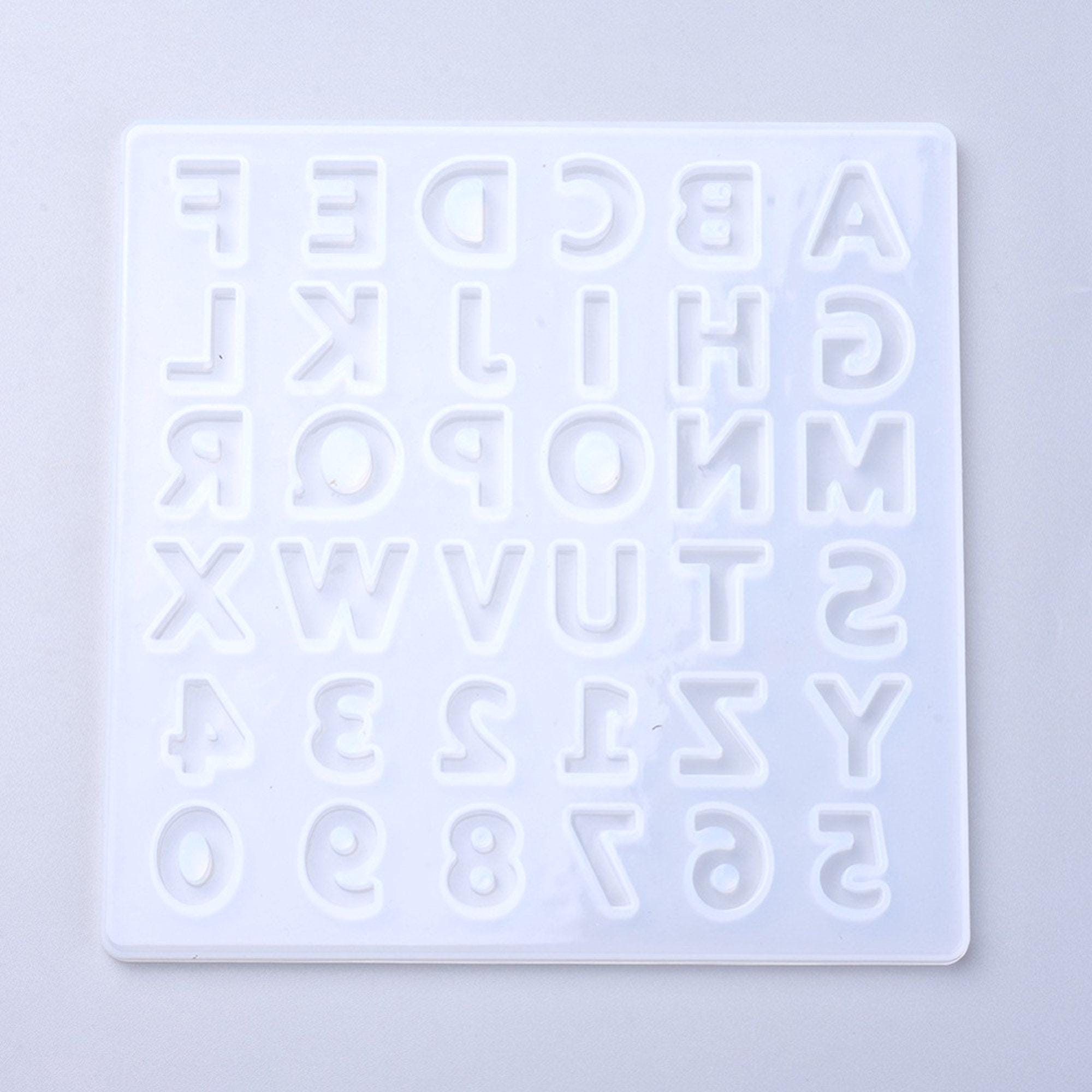 16mm Letter and Number Mold, 13.5cm Silicone Mold, 16mm Letters and Numbers, Name Jewelry, Resin or Clay Jewelry Mold, UK Shop