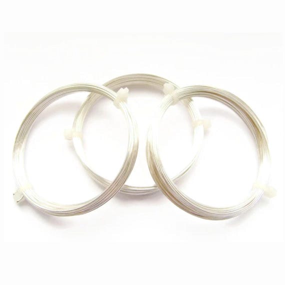0.8mm Silver Plated Copper Wire 20 Gauge 6 Metres for Stone Wrapping and Jewellery Making, Craft Supply