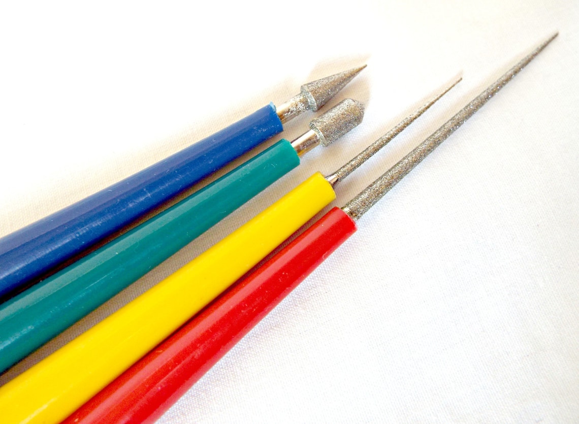 Diamond Bead Reamers Set of 4 Reamers Smooth Bead Holes Etsy