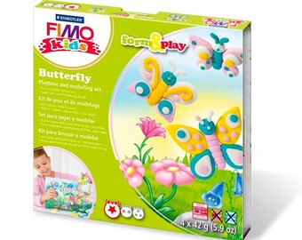 Childrens Butterfly Clay Kit , Fimo Kids, Polymer Clay Craft Kit for Children, Stocking Filler, Birthday Gift, UK Shop