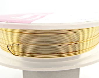 26 Gauge Gold Wire, 20 Metres, Gold Colored Copper, Gilt Copper Wire, 0.4mm Wire, Jewelry Wire, Wire Wrapping, Craft Wire, UK Seller