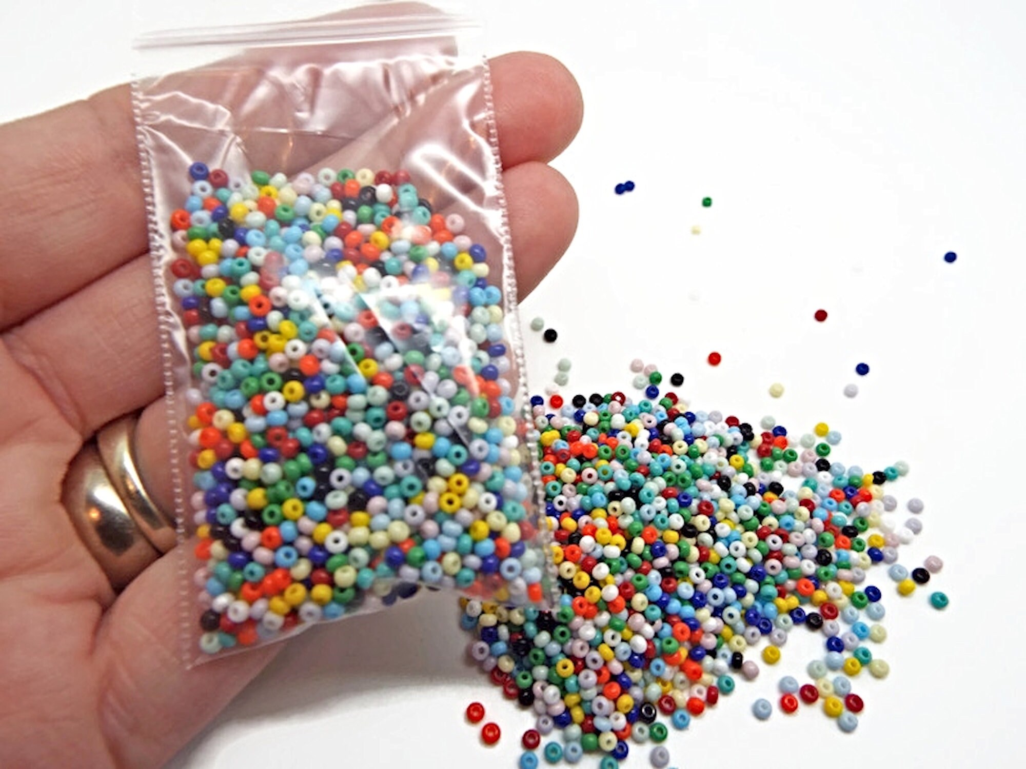 2/0 Opaque Multi-Color Mix Czech Seed Bead (1/2 Kilo) Mix #19