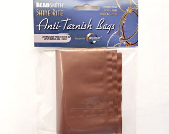 Anti Tarnish Bags, Jewelry Protection, 4x4 Inch Bags, Gold Silver, Brass Copper, Corrosion Protection, Shine Rite, Zip Lock Bags, UK Seller