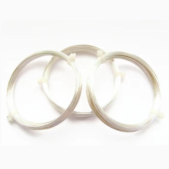 0.4mm Silver Plated Copper Wire 26 Gauge 20 Metres for Wire Wrapping and Jewellery Making, Anti Tarnish