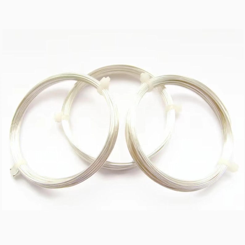 Fil de cuivre plaqué argent de 0,4 mm de calibre 26, 20 mètres pour l'emballage de câbles et la fabrication de bijoux, anti ternissement image 1