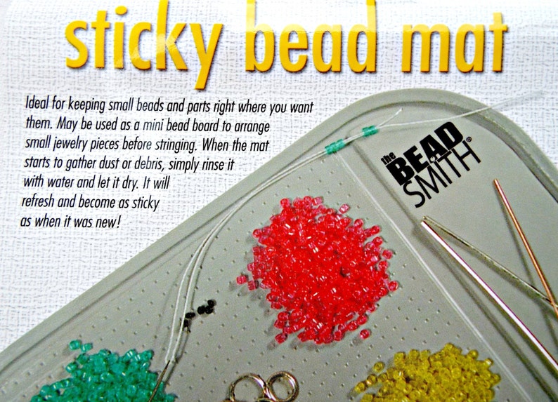 Beadsmith Sticky Bead Mat 140x83mm Beading Supplies No Bead Etsy UK