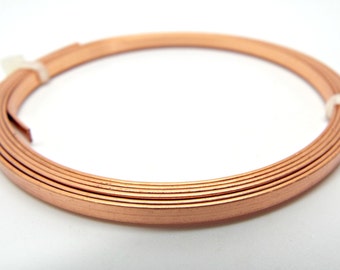 Flat Copper Wire, Flat Wire, Copper Tape, Copper Wire Tape, 1 Metre Flat Wire, 3mm x 0.75mm Wire, Jewelry Wire, Wire Wrapping, UK Seller