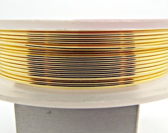 20 Gauge Gold Wire, 6 Metres, 0.8mm Wire, Gilt Copper Wire, Jewelry Wire, Gold Wire Jewelry, Wire Wrapping, Craft Wire, UK Seller