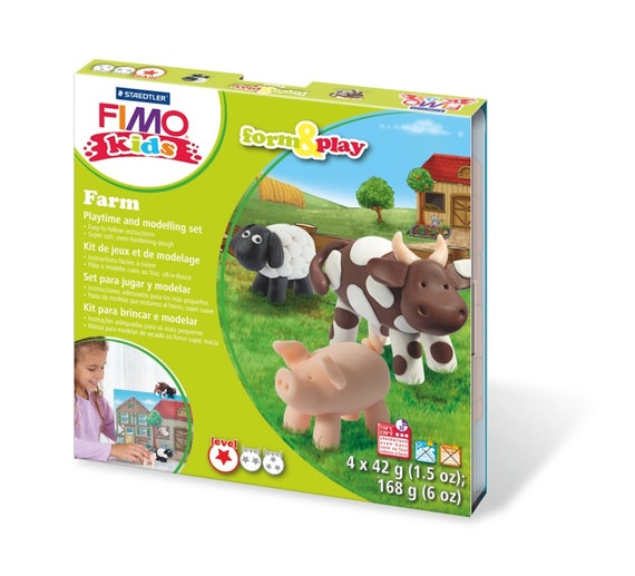 Kids Clay Modelling Set, Fimo Form & Play Farm, Polymer Clay Kit, Childrens  Craft, DIY Farm Kit, Stocking Filler, Christmas Gift, UK Shop 