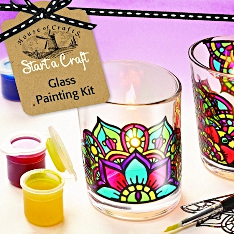 Glass Painting Kit Glass Craft Set Gift Set Kit for Etsy UK