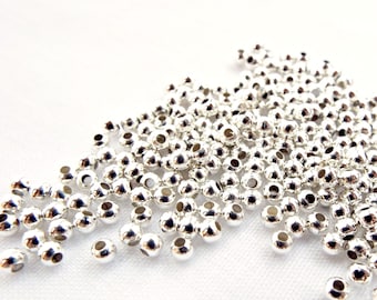 3mm Spacer Beads, 1000 Spacer Beads, 3mm Silver Beads, Silver Plated Beads, Round Spacers, Pack of 1000, UK Seller, Jewelry Supplies, UK