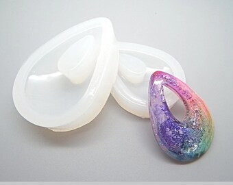 Teardrop Pendant Mould in 2 Sizes, Polymer Clay, Resin, Jesmonite Tool