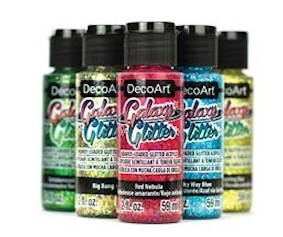 59ml Acrylic Black Glitter Paint, Decoart Black Hole, Paint on Water Based  Premium Glitter Acrylic, 10 Colors, UK Shop 