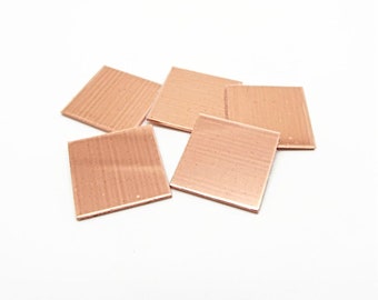 18mm Square Copper Blanks, Stamping Copper, 1mm Thick, Copper Blanks, Jewelry Stamping, Bare Copper, Stamping Blanks, Copper Tags, UK Shop