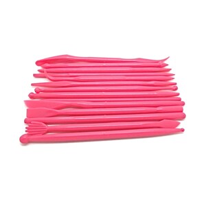 Juego de herramientas para modelar arcilla polimérica, 14 piezas, para modelar arcilla y fondant, herramientas de plástico, decoración de pasteles, color rosa. imagen 6