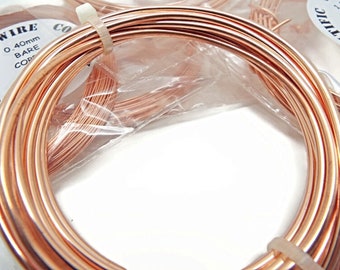 Bare Round Copper Wire, Uncoated in 5 Sizes, Gauges 26 22 20 18 & 16, Wire Wrapping for Jewellery, Wire for Oxidising, UK Shop